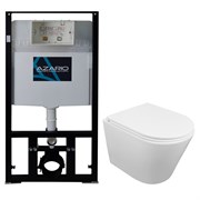 AZARIO Сет: Инсталляция  для подвесного унитаза 3/6л. + унитаз  Teramo безободковый, слив 