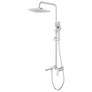 AZARIO Душевая система Escaro с квадратным тропическим душем, керамический картридж, шланг 150 см, сатин (AZ-K2374BN) AZ-K2374BN