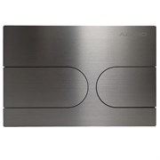 AZARIO Кнопка смыва NEW-TS механическая, двойной смыв, овальные кнопки, нержавеющая сталь 304, серый матовый (AZ-SS-001-BR) AZ-SS-001-BR