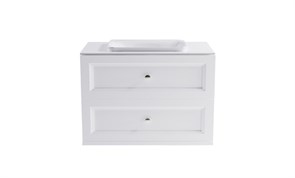 ASTRA-FORM Тумба подвесная Классик 100 с 2ящ белый мат. с раковиной Ретро бел гл. и столешницей Solid бел гл. 4631177714450