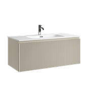 SANCOS Тумба подвесная Snob R 1.0 995х445х406, c одним ящиком оснащенным доводчиками, Beige Soft , арт.SNR1.0100CE SNR1.0100CE