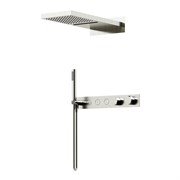 SANCOS Душевой комплект с термостатом Linn, с внутренней частью, брашированный никель, PVD покрытие, арт. SC9023BN SC9023BN