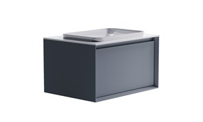 ASTRA-FORM Тумба подвесная Фрейм  70 с 1ящ NCS S 3005-R80B мат. с раковиной Антарес бел гл. и столешницей Solid бел гл. 4631177713750