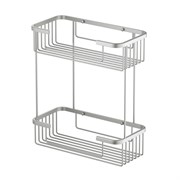 TIMO Полка двойная Saona никель (13083/13) 13083/13