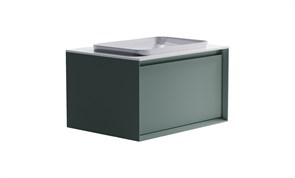 ASTRA-FORM Тумба подвесная Фрейм  80 с 1ящ NCS S 3005-b80g мат. с раковиной Антарес бел гл. и столешницей Solid бел гл. 4631177713804