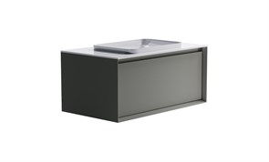 ASTRA-FORM Тумба подвесная Фрейм  90 с 1ящ NCS S 3502-y мат. с раковиной Антарес бел гл. и столешницей Solid бел гл. 4631177713880