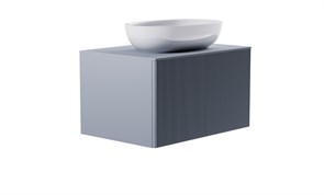 ASTRA-FORM Тумба подвесная М-40 70см 1ящ NCS S 3005-R80B мат./волна, раковина Атрия бел гл, столешница Solid в цвете 4631177714726