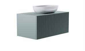 ASTRA-FORM Тумба подвесная М-40 90см 1ящ NCS S 3005-b80g мат./волна, раковина Атрия бел гл, столешница Solid в цвете 4631177714832