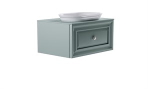 ASTRA-FORM Тумба подвесная Шарм 70см 1ящ NCS S 3005-b80g мат., раковина Шарм бел гл, столешница Solid в цвете 4631177714948
