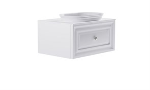 ASTRA-FORM Тумба подвесная Шарм 70см 1ящ белый матовый, раковина Шарм бел глянец и столешницей Solid бел матовый 4631177714993