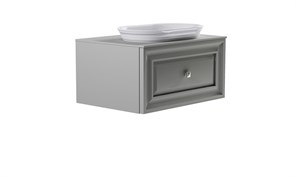 ASTRA-FORM Тумба подвесная Шарм 80см 1ящ NCS S 3502-y мат., раковина Шарм бел гл, столешница Solid в цвете 4631177715020