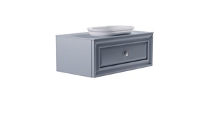 ASTRA-FORM Тумба подвесная Шарм 100см 1ящ NCS S 3005-R80B мат., раковина Шарм бел гл, столешница Solid в цвете 4631177715136