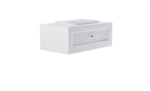 ASTRA-FORM Тумба подвесная Классик 90см 1ящ белый мат., раковина Ретро бел глянц, столешница Solid белый мат. 4631177715594