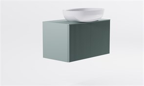 ASTRA-FORM Тумба подвесная М-40 Slim 80см 1ящ NCS S 3005-B80G мат./волна, раковина Атрия бел гл, столешница Solid в цвете 4631177715969