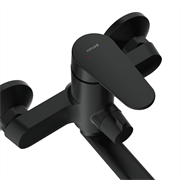 CERSANIT Смеситель для ванны LARA с длинным изливом однорычажный черный A68157