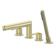 ABBER Смеситель Perfekte 316 AF8A13BG на борт ванны с лейкой, золото брашированное AF8A13BG