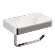 ABBER Бумагодержатель с полкой для телефона Westen AA1730SP сатин AA1730SP