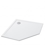 AQUATON Душевой поддон из литьевого мрамора Калифорния М 100х100 пятиугольный белый 1A739836CA010 1A739836CA010