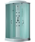 TIMO eco TE-0709 душевая кабина 90*90*218, турецкая баня хамам, стульчик прозрачный TE-0709-T-STUN-T-CH/C