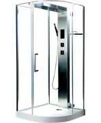 TIMO Premium ARMO душевая кабина (90*90*215), шт, стульчик прозрачный H-506-T-CH/C