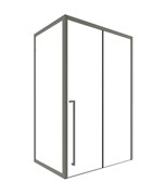 TIMO Душевая дверь TDSS-120/13C-8L, раздвиж 1200*2000, проф никель + торцевое стекло TSS-1000/13C-8 1000*2000, проф никель T48L+T61