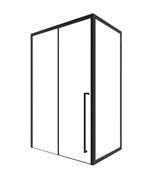 TIMO Душевая дверь TDSS-130/03C-8R, раздвиж 1300*2000, проф черный + торцевое стекло TSS-1000/03C-8 1000*2000, проф черный T57R+T65