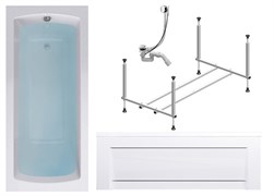 TIMO Комплект Акриловая ванна RITTA1570 150*70*63+Каркас + Слив-перелив+Фронтальная панель RITTA1570-KT15-SPV1505-FP15H