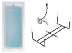 TIMO Комплект Акриловая ванна RITTA1760 1700*600*580+Каркас+Слив-перелив RITTA1760-KT17S-SPV1505