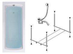 TIMO Комплект Акриловая ванна RITTA17570 1750*700*580+Каркас+Слив-перелив RITTA17570-KT17-SPV1505