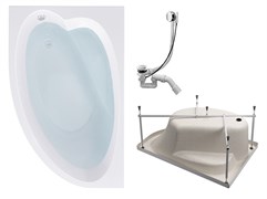 TIMO Комплект Акриловая ванна IVA1610L 160*100*70+Каркас + Слив-перелив IVA1610L-KTIVA16-SPV1505