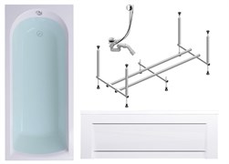 TIMO Комплект Акриловая ванна MIKA1770 170*70*58+Каркас + Слив-перелив+Фронтальная панель MIKA1770-KT17-SPV1505-FP17S