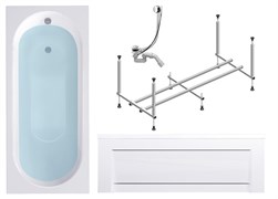 TIMO Комплект Акриловая ванна ROHA1570 150*70*58+каркас+слив-перелив+фронтальная панель ROHA1570-KT15-SPV1505-FP15S