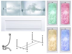 TIMO Комплект Акриловая ванна RITTA1670 160*70*63+Каркас + Слив-перелив+Гидромассаж 6 форсунок+Гидромассаж спины 3 форсунки+Хромотерапия+Фронтальная панель RITTA1670-KT16-SPV1505-T-CM-T-BM-T-CT-FP16H