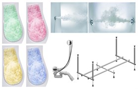 TIMO Комплект Акриловая ванна VINO1792L 170*92*66+Каркас + Слив-перелив+Гидромассаж 6 форсунок+Гидромассаж спины 3 форсунки+Хромотерапия VINO1792L-KTVINO17-SPV1505-T-CM-T-BM-T-CT