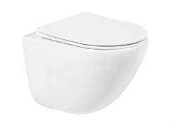 AZUMA Primavera Унитаз подвесной безободковый Торнадо, с быстросъемным сиденьем микролифт AZU-093T-UR3