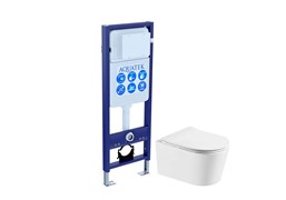 AQUATEK SET ОБЕРОН T INS-017 (рама Standard INS-0000017(без клавиши и крепежа)+унитаз ОБЕРОН AQ1365T-00 с тонким сиденьем soft-close SET AQUATEK ОБЕРОН T INS-017