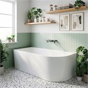 AZARIO Ванна акриловая Mist A 1700x750x600 пристенная, левосторонняя, в комплекте с сифоном и металлической рамой (AZ-8649-A-1.7) AZ-8649-A-1.7