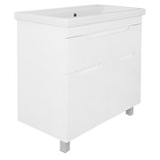 AZARIO Комплект Тумба KANTRI 80/1Н 800х460х870 напольная, с раковиной Фостер 80, белый глянец (CS00097256) CS00097256