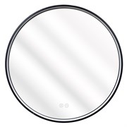 AZARIO Зеркало Димион D700, круглое, с подсветкой и диммером, 3 режима, сенсорный выключатель, с подогревом, черный матовый (АZ-LED010925) АZ-LED010925