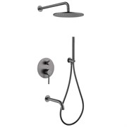 ABBER Душевая система Wasser Kreis AF8117NG скрытого монтажа с изливом, никель AF8117NG