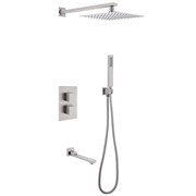 ABBER Душевая система Daheim AF8250SP скрытого монтажа с изливом, термостат, сатин AF8250SP