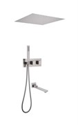 ABBER Душевая система Daheim AF8254SP скрытого монтажа с изливом, термостат, сатин AF8254SP