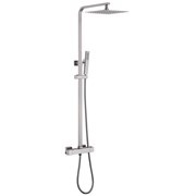 ABBER Душевая стойка Daheim AF8260SPL с термостатом без излива, сатин AF8260SPL