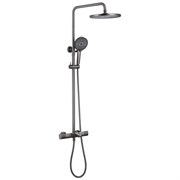 ABBER Душевая стойка Thermostat AF8516NGL с термостатом и изливом, никель AF8516NGL