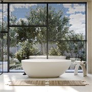 ABBER Ванна из искусственного камня Stein AS9611NM-1.7 белая матовая AS9611NM-1.7