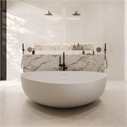 ABBER Ванна из искусственного камня Stein AS9608 белая матовая AS9608