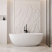 ABBER Ванна из искусственного камня Stein AS9624-1.7 белая матовая AS9624-1.7