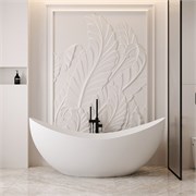 ABBER Ванна из искусственного камня Stein AS9633 белая матовая AS9633