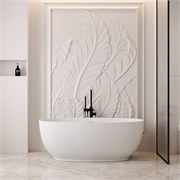 ABBER Ванна из искусственного камня Stein AS9641-1.3 белая матовая AS9641-1.3