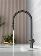 AQUAme AQM9901GM  Cucina  Смеситель для кухни с выдвижным U-образным изливом, металл AQM9901GM